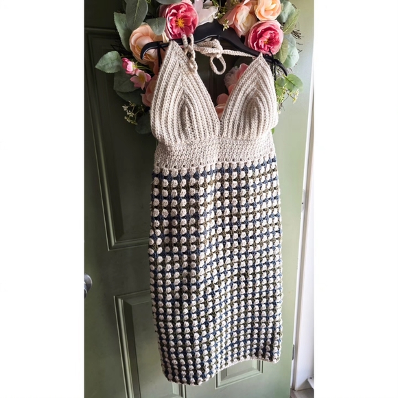 Hand Crocheted Midi Dress - Picture 3 of 7